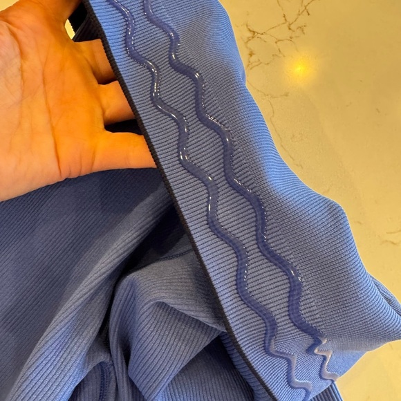 Spiritual Gangster Vibrant Blue Ribbed Legging Interior Grip / small - Picture 3 of 7